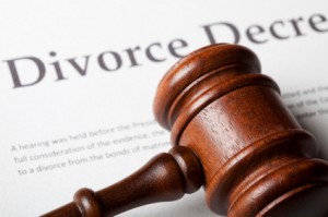 divorce decree with gavel
